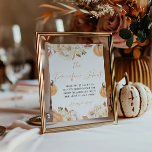 Signe De Table Un Petit Chute Citrouille Le Jeu De Chasseur De Pa