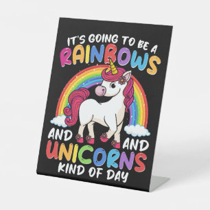 Signe De Table Unicorn Cute Whimsical Funny Rainbows Et Unicorns