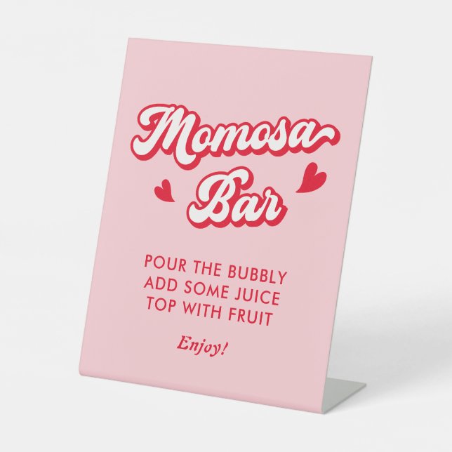Signe De Table Valentine Baby Shower Momosa Bar (Recto)