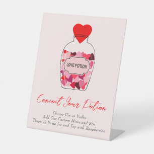 Signe De Table Valentine Love Potion Bar Fête des mariées Mariage