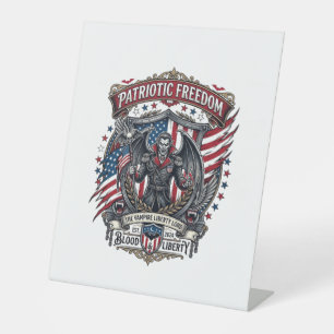 Signe De Table Vampire Patriotique Liberté Seigneur Horreur Monst
