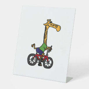 Signe De Table Vélo cool Giraffe équitation