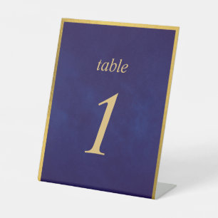 Signe De Table Velours Purple Gold Fairy Tale Numéro de table Élé