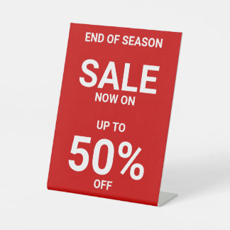 Signe De Table Vente promotionnelle simple Red White Business