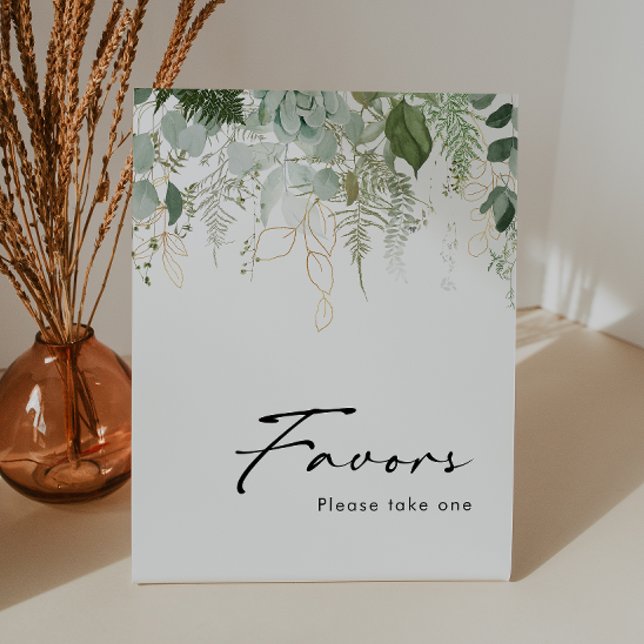 Signe De Table Verdure moderne et Baby shower d'or Faveurs (Créateur téléchargé)