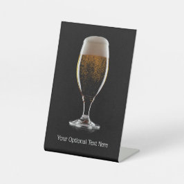 Signe De Table Verre de la bière