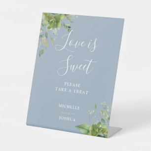 Signe De Table Vert Dusty Blue L'Amour Est Doux Faveurs