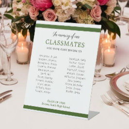 Signe De Table Vert En Mémoire De Nos Camarades Réunion Honte