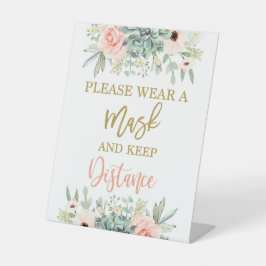 Signe De Table Veuillez porter un masque