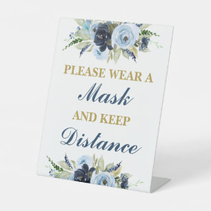 Signe De Table Veuillez porter un masque