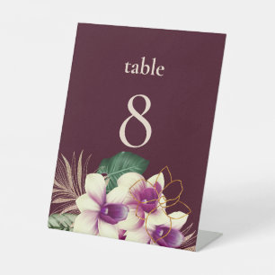 Signe De Table Vin moderne Couleur Blanc Floral Mariage Menu