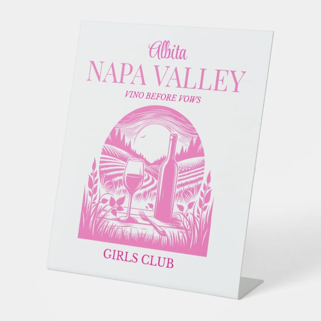 Signe De Table vin pays napa vallée bachelorette (Recto)