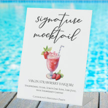 Virgin Strawberry Daiquiri Pool Party Mocktail