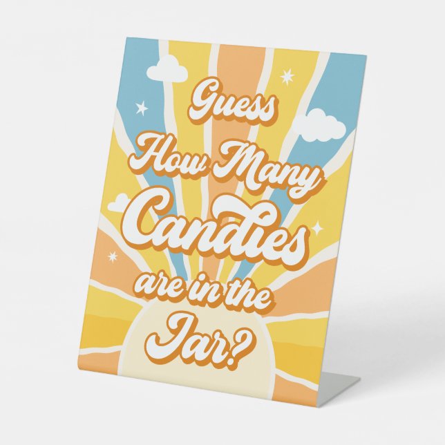 Signe De Table Voici le Baby shower Fils Devinez combien (Recto)