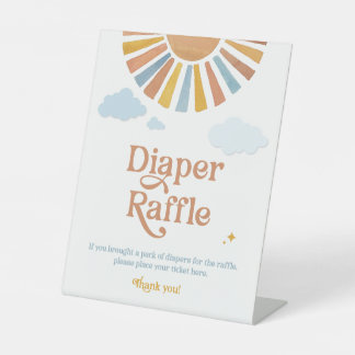 Signe De Table Voici le fils - 8x10 Diaper Raffle Sign