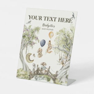 Signe De Table Votre Baby shower d'attente rapide du texte