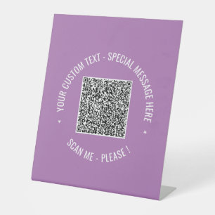 Signe De Table Votre code QR personnalisé Modèle de signalisation