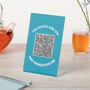 Signe De Table Votre code QR personnalisé Modèle de signalisation
