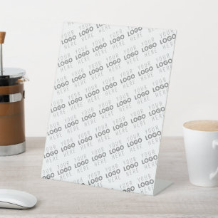 Signe De Table Votre image/logo éclairé automatiquement + Motif