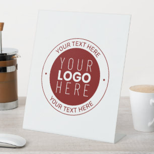 Signe De Table Votre logo et votre texte personnalisable Couleu