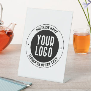 Signe De Table Votre logo ou design d'entreprise   Texte éditable