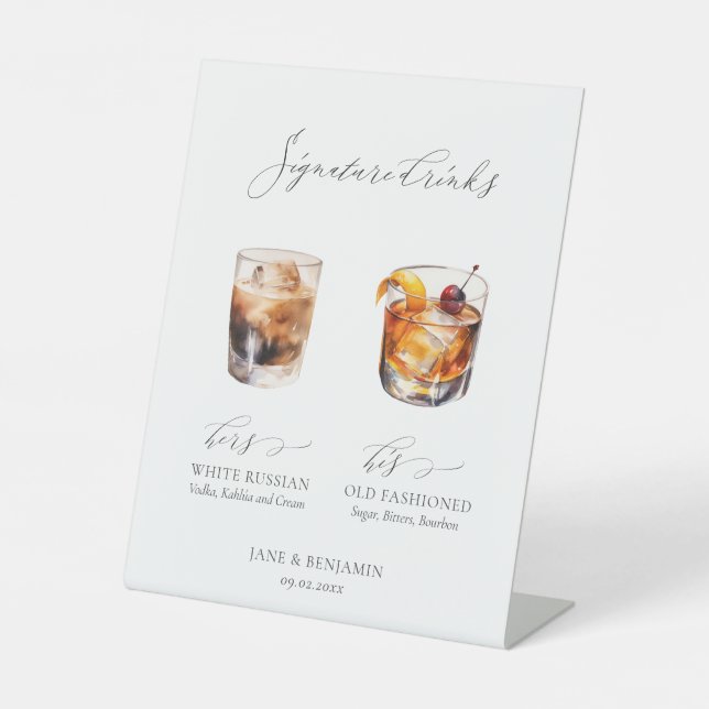 Signe De Table Vous pouvez modifier le Mariage des boissons de si (Recto)