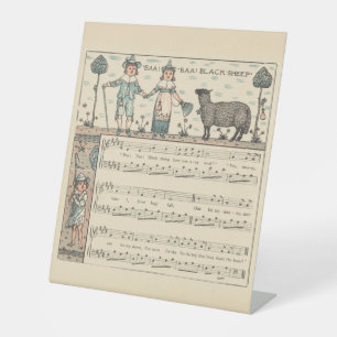 Signe De Table Walter Crane Baa Baa Mouton Noir Comptine