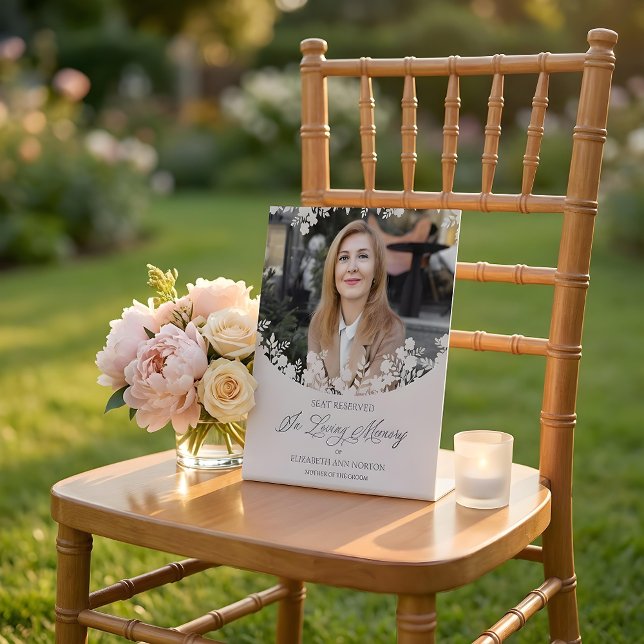 Signe De Table Wedding Memorial Table Wildflowers Frame Photo (Créateur téléchargé)