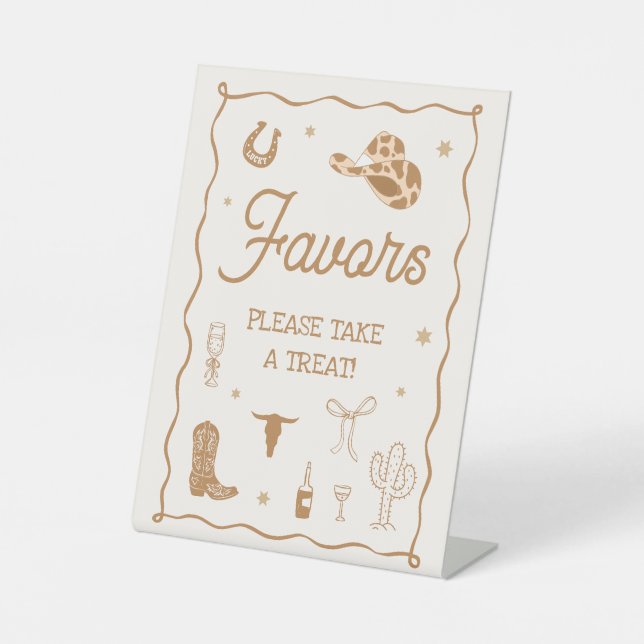 Signe De Table Western Bridal Shower Favor (Recto)