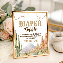 Signe De Table Western Diaper Raffle Sign