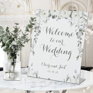 Signe De Table White Peony Silver Green 2 Bienvenue Au Mariage