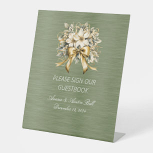 Signe De Table White Winterberry Sign Our Mariage Guestbook
