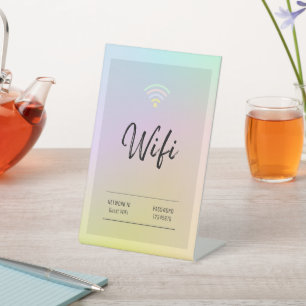Signe De Table WiFi gratuit coloré