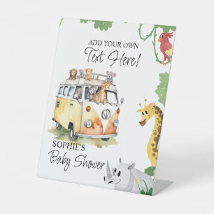 Signe De Table Wild Wheels Safari Animal Camper Van Personnalisab