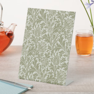 Signe De Table William Morris Thistle Sage Green Motif