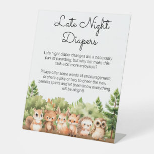 Signe De Table Woodland Late Night Diapers Notes de modification 