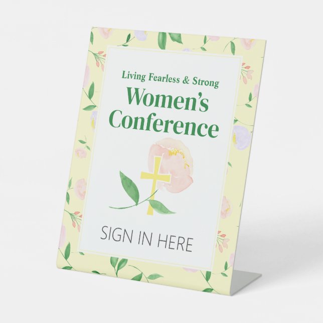 Signe De Table Yellow Spring Floral Women's Conference (Recto)