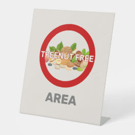 Signe De Table Zone sans arbres Alerte d'allergie alimentaire Cus
