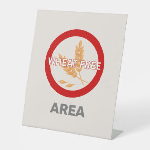 Signe De Table Zone sans blé Alerte d'allergie alimentaire Custom