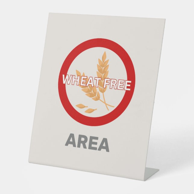 Signe De Table Zone sans blé Alerte d'allergie alimentaire Custom (Recto)