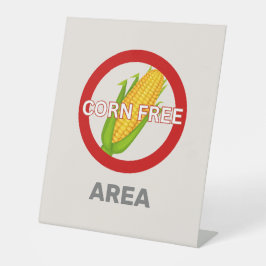 Signe De Table Zone sans maïs Alerte d'allergie alimentaire Custo