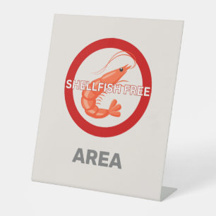 Signe De Table Zone sans mollusques Alerte d'allergie alimentaire