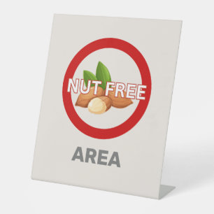 Signe De Table Zone sans taches Alerte d'allergie alimentaire Cus