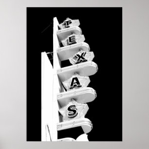 Signe de théâtre du Texas - affiche