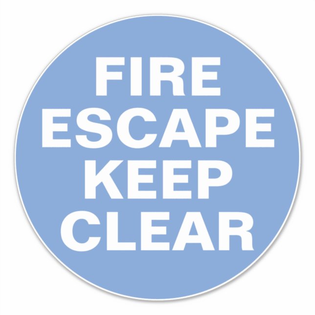 Signe d'évasion incendie - Sticker à panneaux bleu (Devant)
