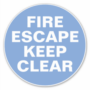 Signe d'évasion incendie - Sticker à panneaux bleu