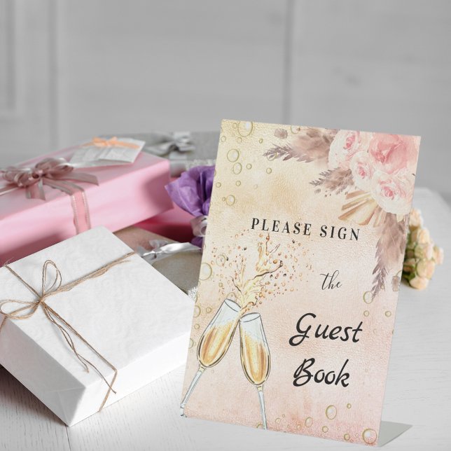 Signe du livre d'or pour un brunch pétillant de sh (Créateur téléchargé)