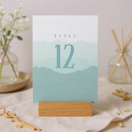 Signe du numéro de table du mariage des montagnes