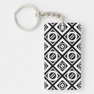 SIGNE ÉGAL BLANC Motif géométrique en noir