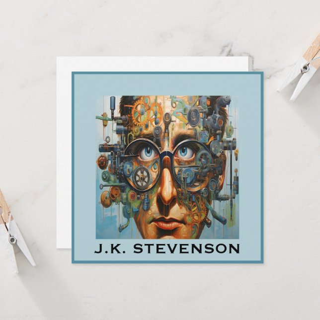 SIGNE FUTURISTIQUE, Papeterie, Invitation (Devant/Arrière en situation)